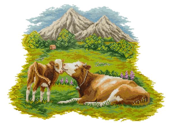 Алмазная (кристальная) мозаика Фрея, Семейная идиллия, 50х35 см