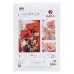 Набор для вышивания нитками Luca-S, Танец Маков, 22х32см