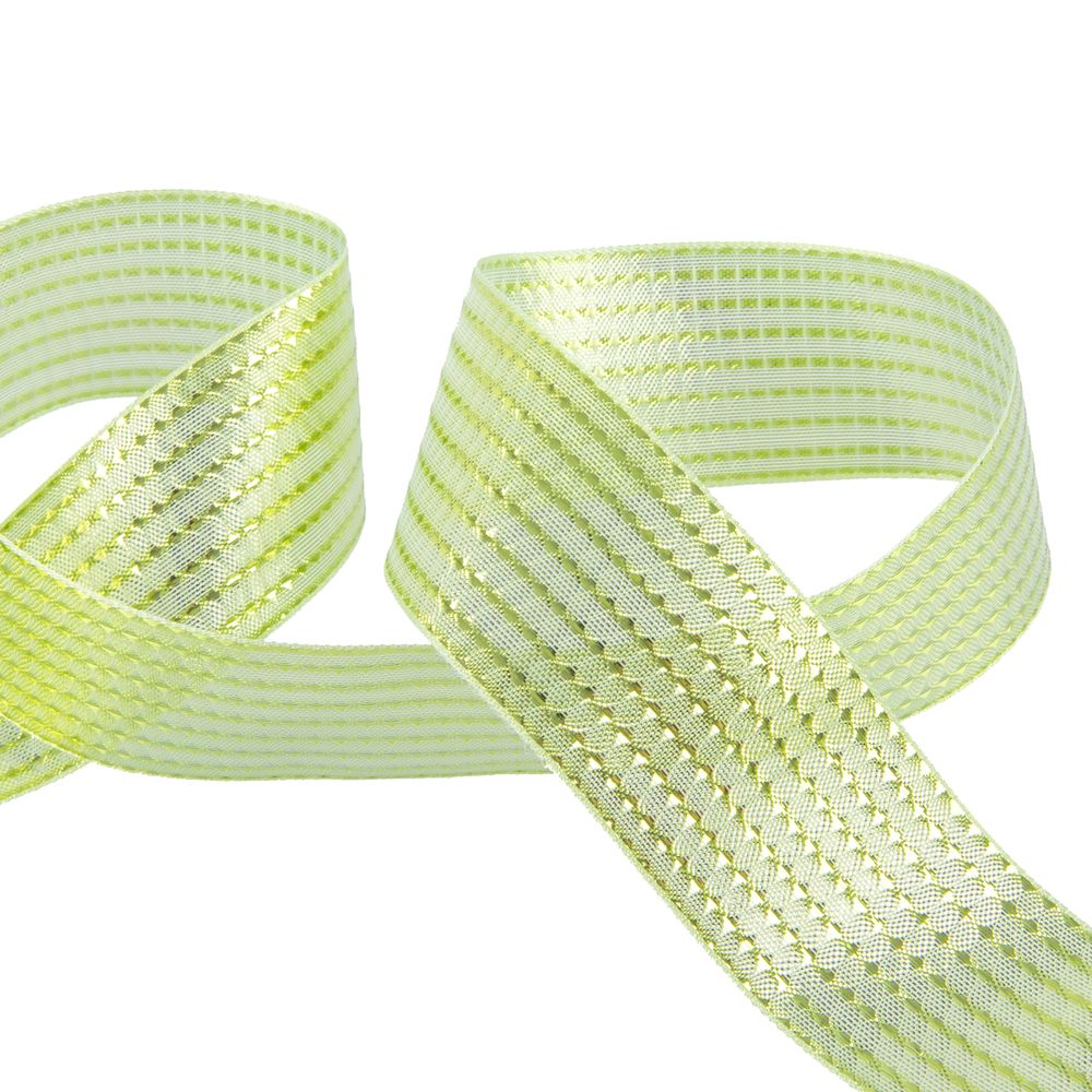 Лента металлизированная Стрела 40±2 мм / 25±0.5 метров, салатовый / lt.green, Blitz