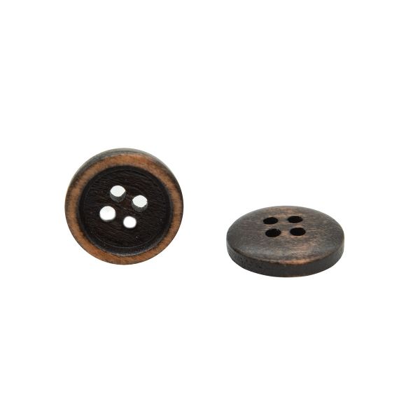 Пуговицы 4 прокола 24L (15мм), (Brown2 (коричневый2)) W01, 72 шт