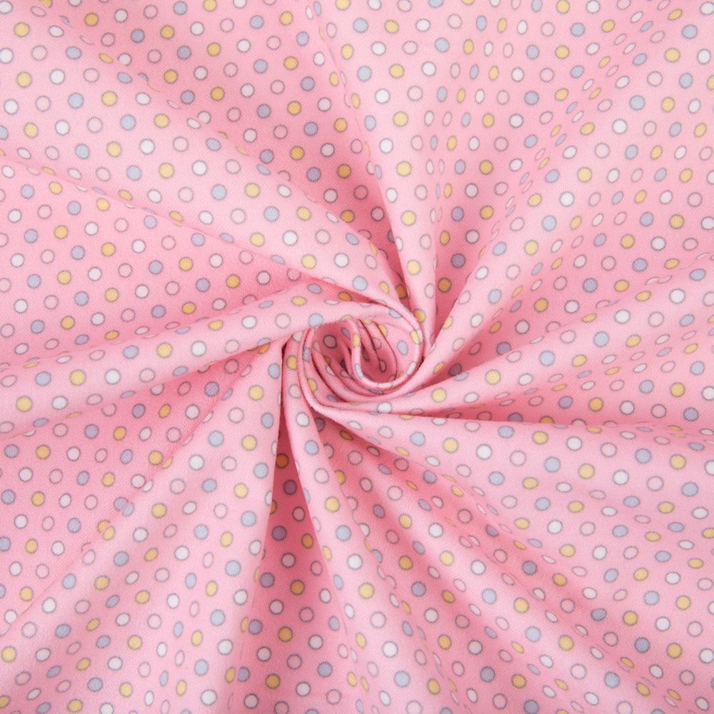 Ткань для пэчворка Peppy Молочные сны фланель, рулон 112 см / 5 метров, МС-08 розовый, Peppy