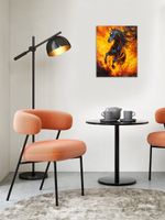 Кристальная (алмазная) мозаика Фрея ALPD-312, на подрамнике, Огненный конь, 40х50 см