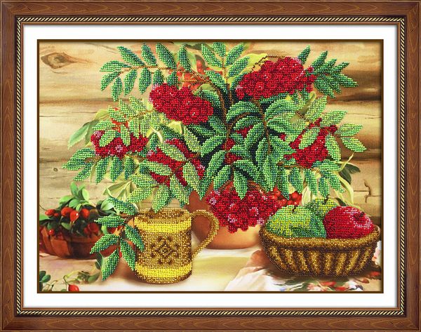 Набор для вышивания бисером Паутинка, Осенний натюрморт 38х28 см