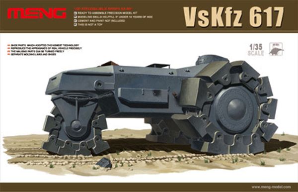 Модель сборная: противоминный каток /РП/, VsKfz 617 Minenrаumer 1/35, Meng SS-001