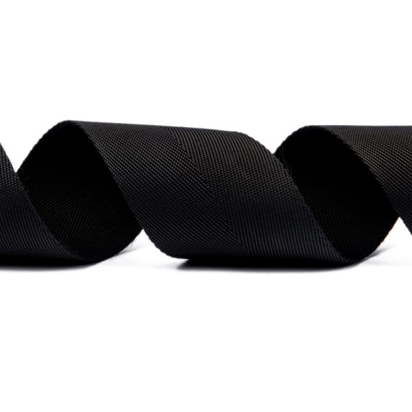 Стропа (ременная лента) 60 мм / 25 метров, толщ. 1.19 мм, [28 г/пог.м], 100% п/п, черный, Gamma С2693Г17