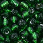 Бисер Astra&Craft 6/0 (4.1 мм), 150 г (10х15 г), цв. 27В зеленый/прозр.серебрист.центр