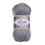 Пряжа Alize (Ализе) Diva / уп.5 мот. по 100 г, 350м, 348 темно-серый А