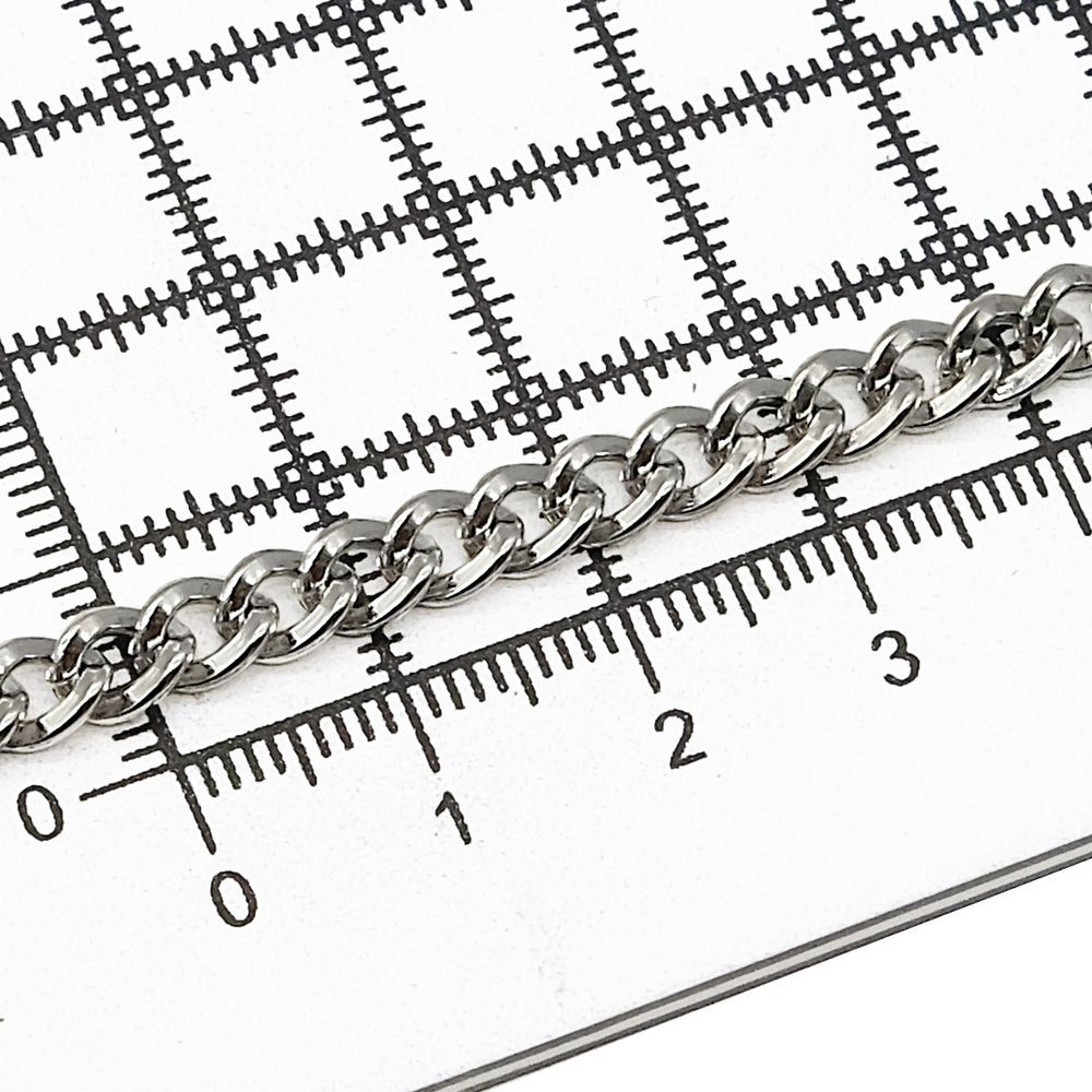 Цепь стальная, 6,2х4,8 мм, 10 м, никель
