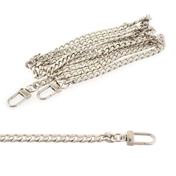 Цепочка для сумки с карабинами металл 107931 1200 мм толщ.7,5 мм, цв. никель уп. 1 шт