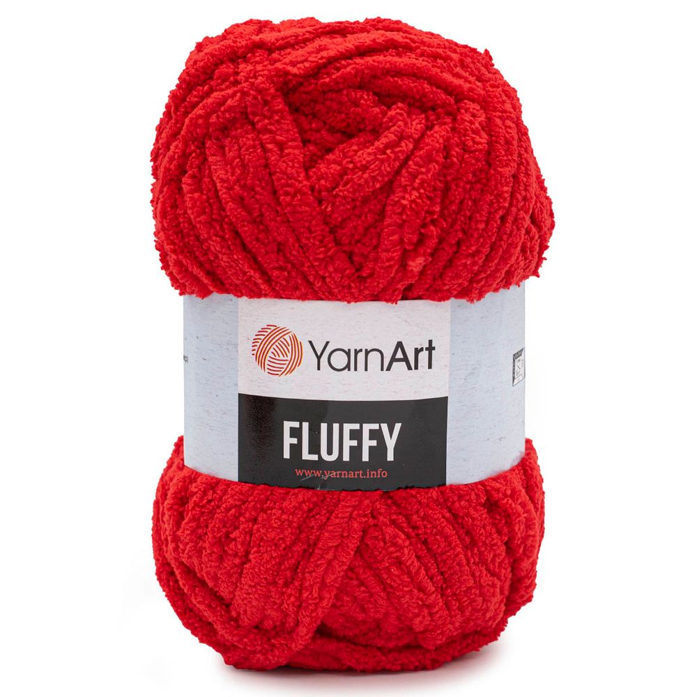 Пряжа YarnArt (ЯрнАрт) Fluffy / уп.3 мот. по 150 г, 70м, 723 красный