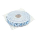Лента (тесьма) жаккардовая 18.0 мм / 25±1 метров, Славянский орнамент Оберег, рис. 9711 (2 белый/голубой) С3771Г17