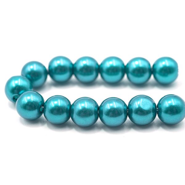 Бусины пластик (жемчуг) ⌀8 мм, 25 г, Astra&Craft, 029 NL бирюза