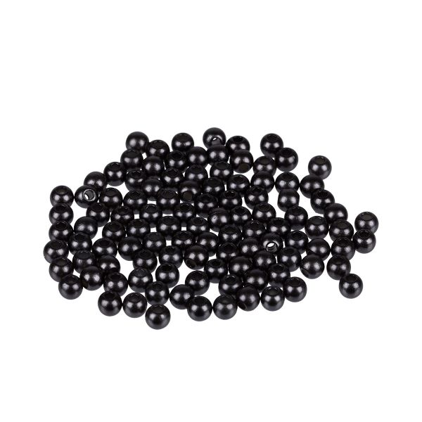 Бусины пластик ⌀4 мм, 100±5 шт, №20 т.серый, Zlatka PB