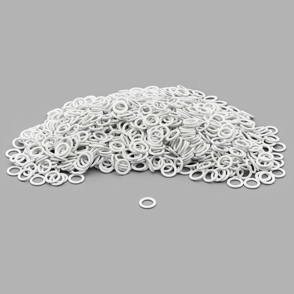 Кольца для бюстгальтера металл ⌀6.0 мм, белый, 50 шт