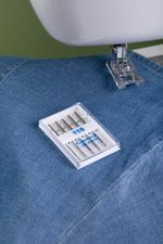 Иглы для швейных машин для джинсы 130/705 H, №110, 5 игл, М, Gamma NJ №110