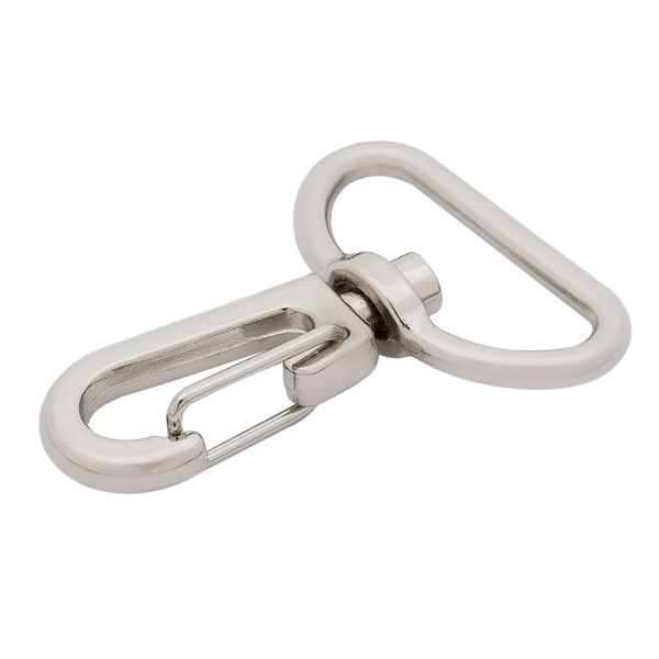 Карабин металл 25.0 мм (41х31 мм), никель, 10 шт