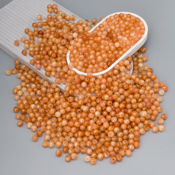 Бусины акрил ⌀10 мм, 500 г, дымка с золот. шиммером, круглые, AD003 медовый, (7748707)2010 , Astra&Craft