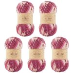 Пряжа Alize (Ализе) Wooltime / уп.5 мот. по 100 г, 200 м, 11020 секционный