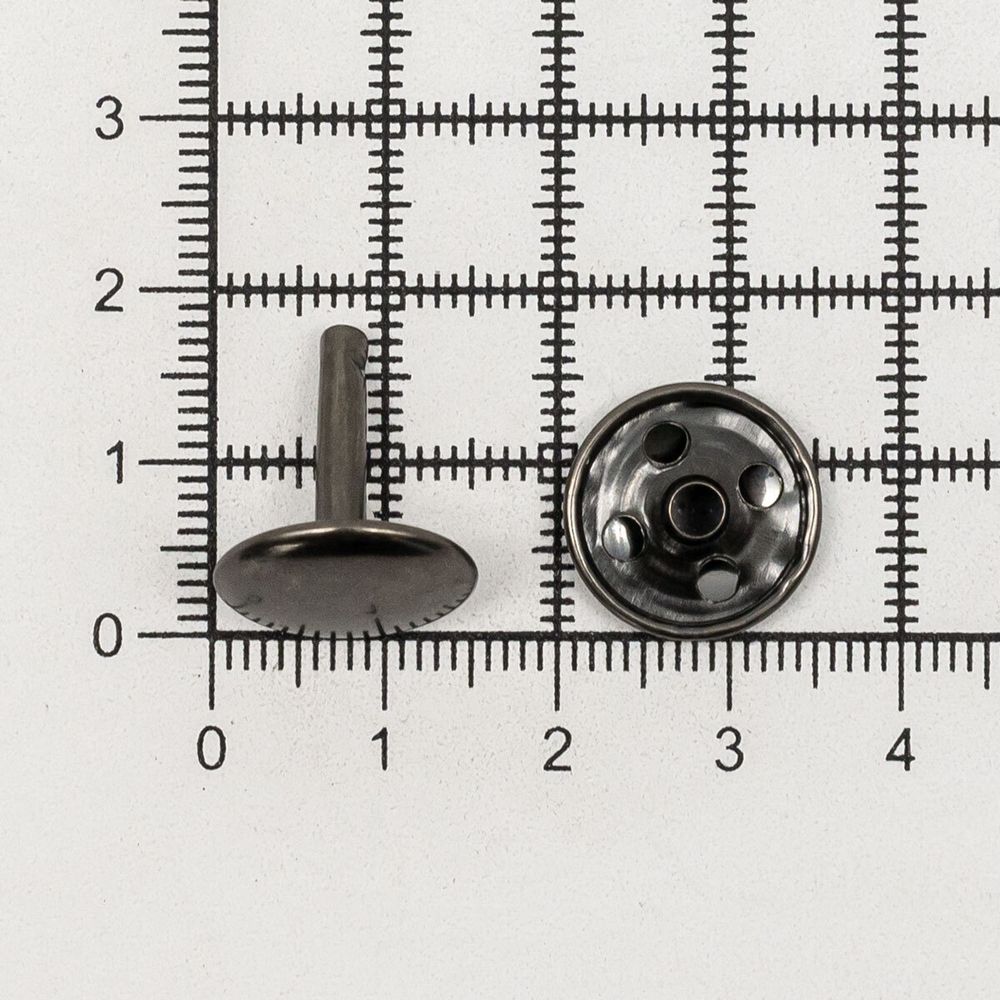 Хольнитены сумочные ⌀15 мм, h=16 мм, чер.никель, двухсторонний, BIG, 50 шт