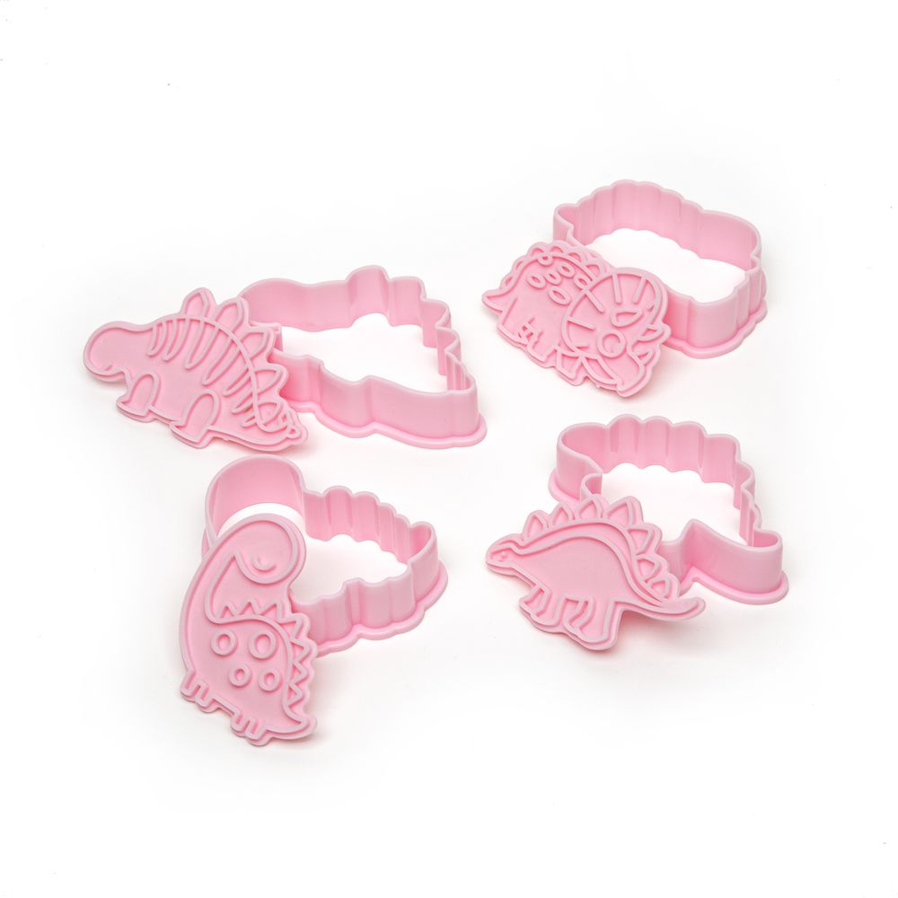 Набор вырубок для печенья пластик, 4 шт, №1 Динозавры, S-Chief SHF-0350