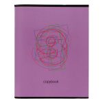 Тетрадь Шрифты A5 96 л. на скобе 60 г/м², 6 шт, клетка, SVT 961221 02 фиолетовый, Светоч