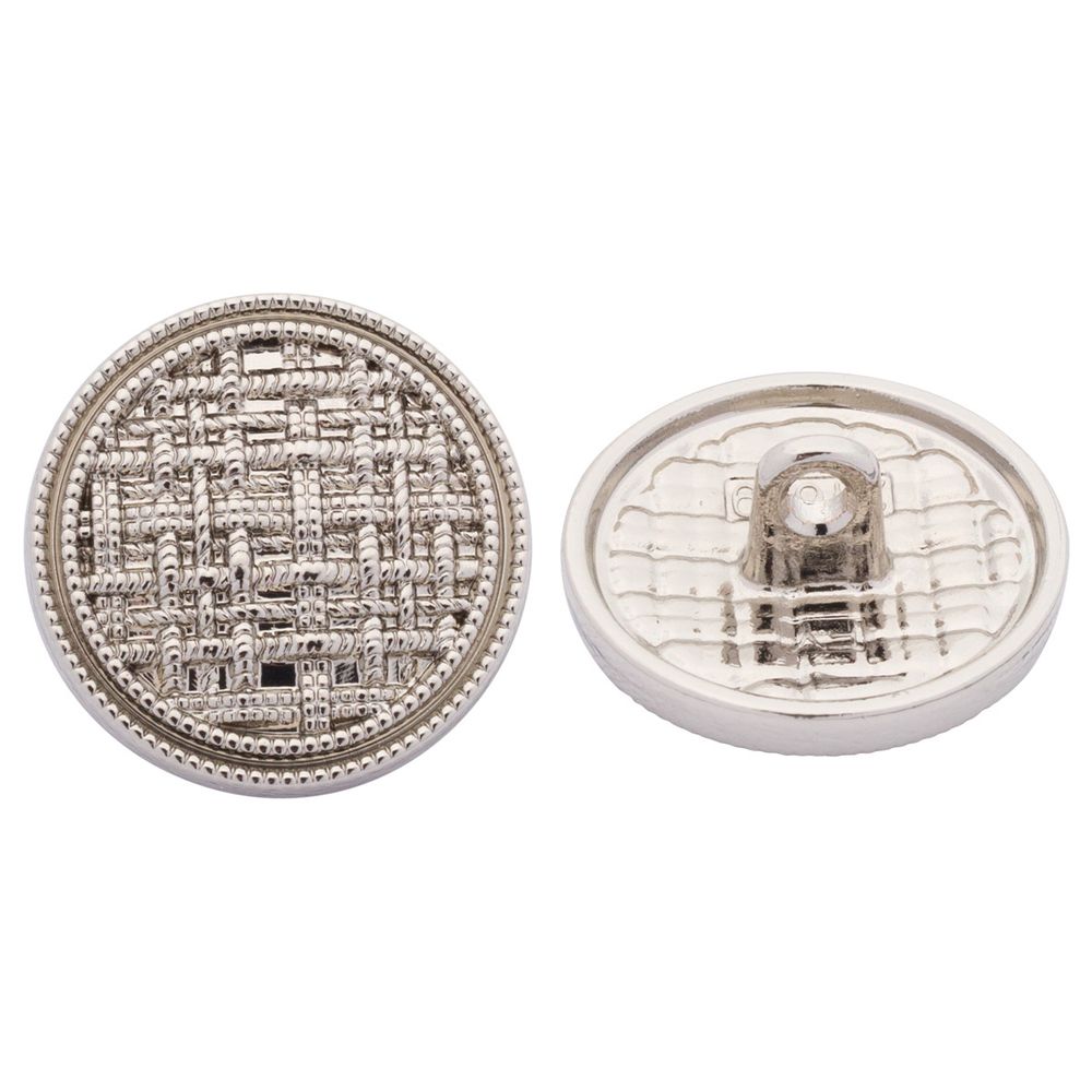 Пуговицы на ножке 28L=18 мм, металл, Silver (серебристый), 10 шт, MP06