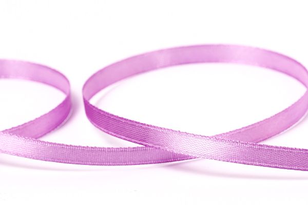 Лента атласная 1-сторонняя 6.0 мм / 33±2 метра, №153 лавандовый, в термоплёнке, Gamma