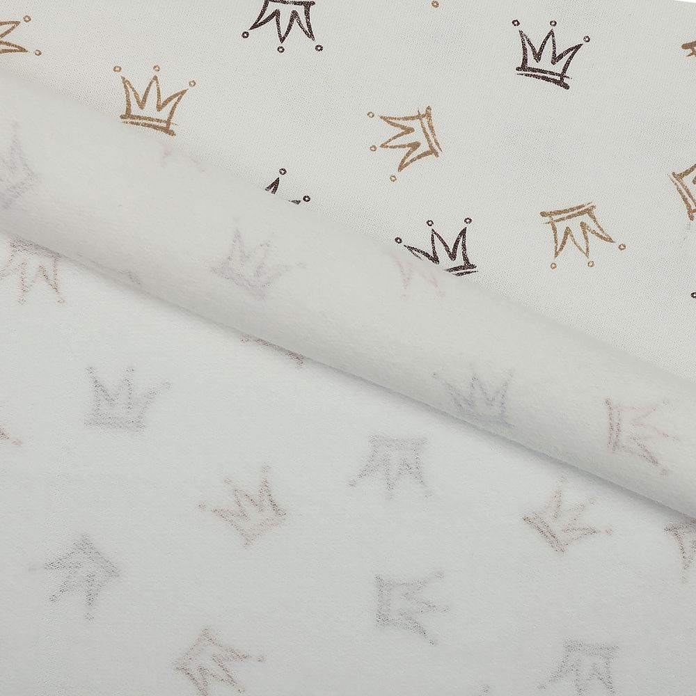 Футер 2-нитка начес 190 г/м², 100-100 см / 6 метров, N-ДЛ190-01, цв.бел/бежевый