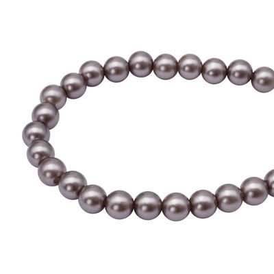 Бусины пластик под жемчуг ⌀8 мм, 500 г, цветные, круглые, A124 серый, Astra&Craft, LY-264