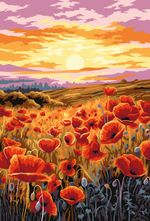 Картина по номерам Фрея PNB/PS-309, Маковое поле на закате, 30х20 см