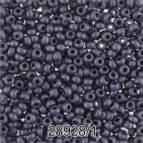 Бисер Preciosa 10/0 (2.3 мм), 500 г, 28928/1 (Ф446) т.сливовый мат.