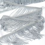 Бахрома отделочная широкая 150.0 мм / 4.5 метра, цв.серебро