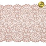 Кружево бельевое эластичное 205 мм / 25 м, YSTL00839, цв.168 серебристый пион, Kruzhevo