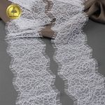 Кружево шантильи (реснички) 80 мм, цв.1 белый, 3 метра, Kruzhevo