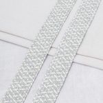 Стропа (ременная лента) 40 мм / 45.72 метра, [48.20 г/пог.м], с принтом эластичная, ZH813 серый/белый, 3Al294