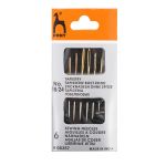 Иглы ручные для гобелена, золотое ушко №18-24, 6 шт, Pony