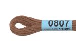 Мулине Gamma 100% хлопок, цв.0807 св.коричнев., 24 мотка по 8 метров