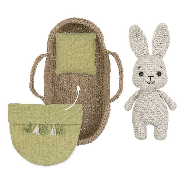 Набор для вязания игрушки Зайка в люльке 16 см, Miadolla AMG-0114