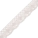 Кружево вязаное (тесьма) хлопковое 40 мм / 25 метров, рис.40.01.192 (лен) С3749Г17