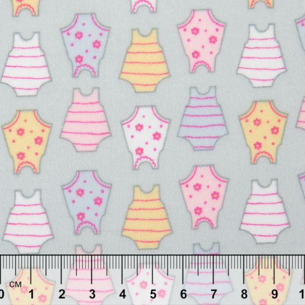 Ткань для пэчворка Peppy Молочные сны фланель, рулон 112 см / 5 метров, МС-06 серый, Peppy