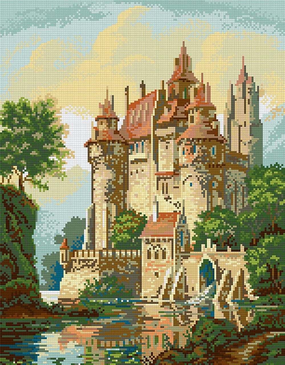 Алмазная (кристальная) мозаика Фрея, Замок, 45х35 см