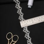 Кружево гипюр (плетёное) 30 мм / 13.7 метров, белый, 3AR1414