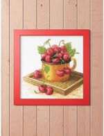 Набор для вышивания нитками Риолис, Спелая вишня 20х20 см