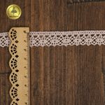 Кружево вязаное (тесьма) хлопковое 18мм арт.TR.1006 цв.розовая пудра, уп.10м, Kruzhevo