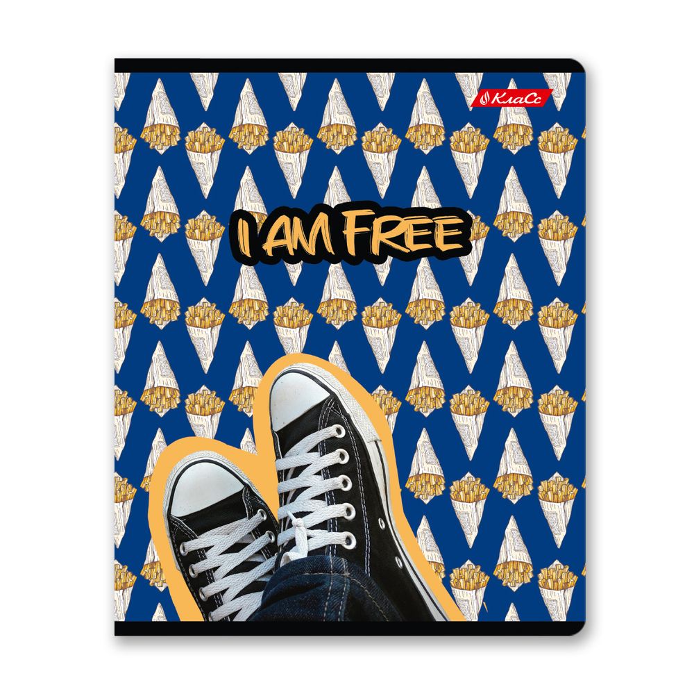 Тетрадь ученическая общая, A5+ 48 л. на скобе 65 г/м², белизна 100%, 10 шт, клетка в термоусадочной пленке, 000729 Я свободен!, Светоч 48ТЕТк-001