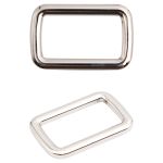 Рамка прямоугольная металл 30 мм /39х25 мм/ никель, ГУ12749, 4 шт