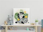 Алмазная (кристальная) мозаика Фрея ALBP-313, постер Милая зебра, 20х20 см