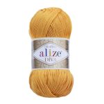 Пряжа Alize (Ализе) Diva / уп.5 мот. по 100 г, 350м, 488 темно-желтый A