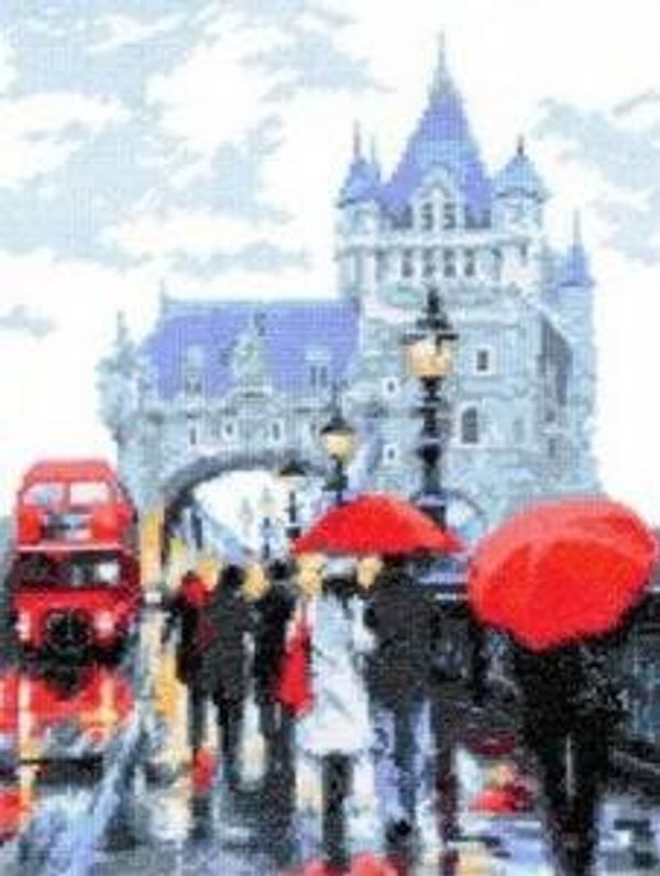 Набор для вышивания нитками Палитра, Дождь 20х26 см