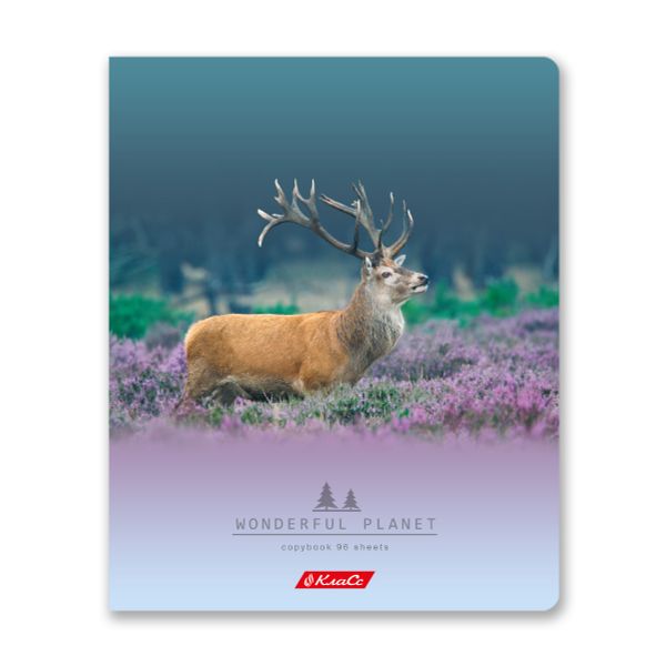 Тетрадь ученическая общая, A5+ 96 л. на скобе, белизна 100%, 5 шт, клетка, 000351 Дикая природа, Светоч 96ТСК5_1_3_1